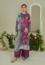 Lawn dress with chiffon Dopatta -French
violet