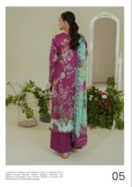 Lawn dress with chiffon Dopatta -French
violet - Image 2