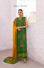 Lawn dress with chiffon Dopatta - Green
