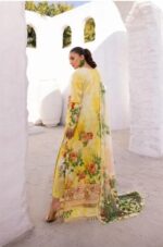 Lawn dress with chiffon Dopatta - Lemon Yellow - Image 2
