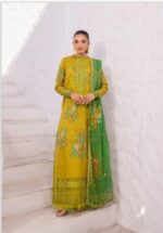 Lawn dress with chiffon Dopatta - Mustard Yellow