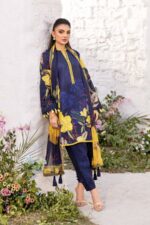 Lawn dress with Cationic chiffon Dopatta - - Image 3