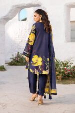 Lawn dress with Cationic chiffon Dopatta - - Image 4