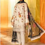 Lawn dress with Cationic chiffon Dopatta -