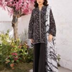 Lawn dress with Cationic chiffon Dopatta -