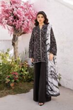 Lawn dress with Cationic chiffon Dopatta -