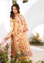 Lawn dress with Cationic chiffon Dopatta - - Image 2