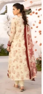 Lawn dress with Cationic chiffon Dopatta - - Image 2