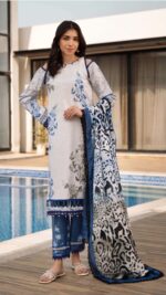 3ps-Unstiched pakistani lawn dress