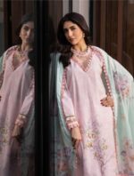 3ps-Unstiched pakistani lawn dress - Image 4