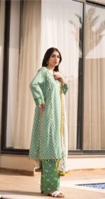3ps-Unstiched pakistani lawn dress - Image 2
