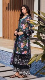 3ps-Unstiched pakistani lawn dress - Image 2