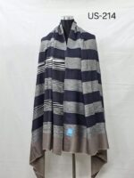 Fine wool stripe shawl