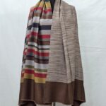 Fine wool stripe shawl