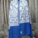 Embroidary work wool shawl