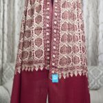 Embroidary work wool shawl